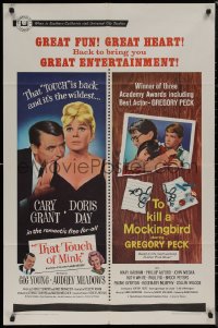 8f1116 THAT TOUCH OF MINK/TO KILL A MOCKINGBIRD 1sh 1967 Cary Grant/Gregory Peck double bill!