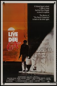 8f1130 TO LIVE & DIE IN L.A. 1sh 1985 William Friedkin, counterfeit & murder thriller!