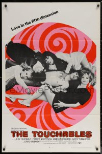 8f1133 TOUCHABLES 1sh 1968 Judy Huxtable in five-way love, psychedelic love in the fifth dimension!