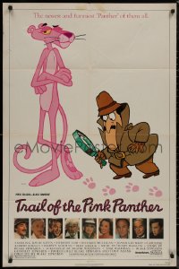 8f1135 TRAIL OF THE PINK PANTHER 1sh 1982 Peter Sellers, Blake Edwards, cool cartoon art!