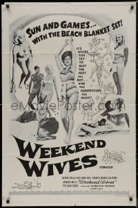 8f1173 WEEKEND WIVES 1sh 1966 sexy images from Italian beach party, Weekend Italian Style!