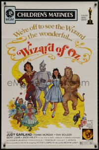 8f1194 WIZARD OF OZ 1sh R1972 Victor Fleming, Haley, Bolger, Lahr, Judy Garland all-time classic!
