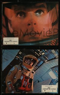 8f0094 2001: A SPACE ODYSSEY 8 French LCs R1970s Kubrick, different images from sci-fi classic!