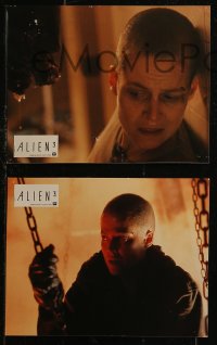 8f0054 ALIEN 3 12 French LCs 1992 Sigourney Weaver, 3 times the danger, 3 times the terror!