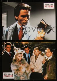 8f0095 AMERICAN PSYCHO 8 French LCs 2000 different images of psychotic yuppie killer Christian Bale!