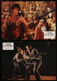 8f0096 ARMY OF DARKNESS 8 French LCs 1993 Sam Raimi, Bruce Campbell, wacky cult classic!