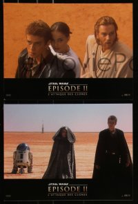 8f0097 ATTACK OF THE CLONES 8 French LCs 2002 Star Wars, Christensen & Natalie Portman!
