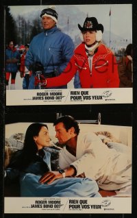 8f0045 FOR YOUR EYES ONLY 17 French LCs 1981 Roger Moore as James Bond, some different images!