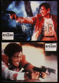 8f0106 KILLER 8 French LCs 1995 John Woo directed, action images of Chow Yun-Fat!