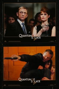 8f0110 QUANTUM OF SOLACE 8 French LCs 2009 Daniel Craig as James Bond, sexy Kurylenko, Judi Dench!