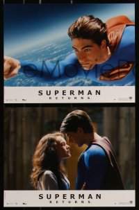 8f0116 SUPERMAN RETURNS 8 French LCs 2006 Brandon Routh, Kate Bosworth, Spacey, sexy Parker Posey!