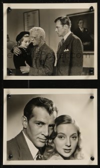 8g0334 BEFORE I HANG 2 8x10 stills 1940 images of creepy scientist Boris Karloff with Keyes, Bennett!