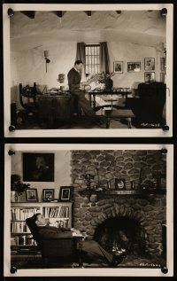8g0341 CLIVE BROOK 2 8x10 stills 1920s great images of the star relaxing at home and smoking pipe!