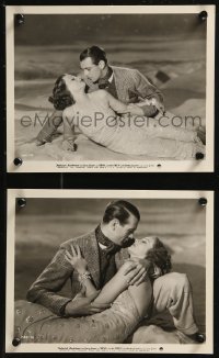 8g0348 DEVIL & THE DEEP 2 8x10 stills 1932 romantic close-ups with Gary Cooper and Tallulah Bankhead!