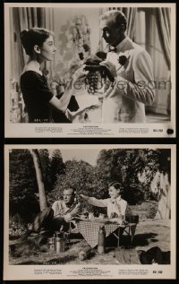 8g0383 LOVE IN THE AFTERNOON 2 8x10 stills R1961 great images of Gary Cooper, Audrey Hepburn!