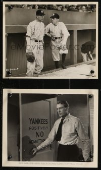 8g0403 PRIDE OF THE YANKEES 2 8x10 stills 1942 Gary Cooper as Lou Gehrig in uniform and in suit!
