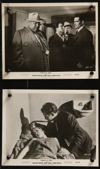8g0424 TOUCH OF EVIL 2 8x10 stills 1958 great images of Orson Welles, Charlton Heston & Janet Leigh!
