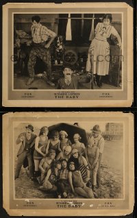 8g1141 BABY 2 LCs 1921 William Fox, great images of wacky Ethel Teare, Gus Pixley, ultra rare!