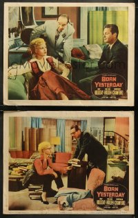 8g1152 BORN YESTERDAY 2 LCs 1951 Judy Holliday, William Holden & Broderick Crawford