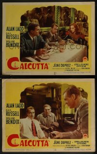 8g1153 CALCUTTA 2 LCs 1946 Alan Ladd, Gail Russell, William Bendix, mysterious Orient!