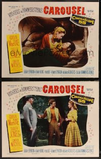 8g1154 CAROUSEL 2 LCs 1956 Shirley Jones, Cameron Mitchell, Rodgers & Hammerstein musical!