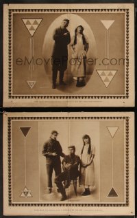8g1162 CROOKED TO THE END 2 LCs 1915 Mack Sennett, Wells Fargo, Fred Mace, Anna Luther, ultra rare!