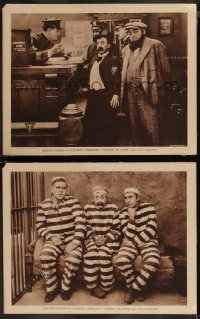 8g1169 DODGING HIS DOOM 2 LCs 1917 Mack Sennett, wacky prisoner Chester Conklin, ultra rare!