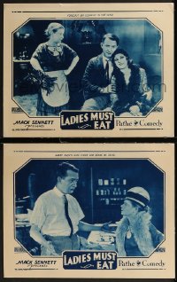 8g1209 LADIES MUST EAT 2 LCs 1929 Mack Sennett slapstick short, Johnny Burke, Pollard, ultra rare!