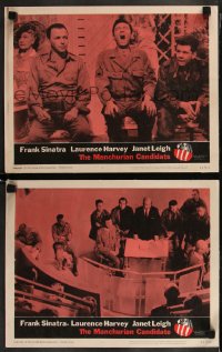 8g1219 MANCHURIAN CANDIDATE 2 LCs 1962 Frank Sinatra, Laurence Harvey, directed by Frankenheimer!