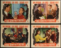 8g1027 UNFAITHFUL 4 LCs 1947 sexy Ann Sheridan, Lew Ayres, Zachary Scott, love triangle film noir!
