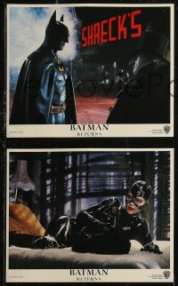 8g0458 BATMAN RETURNS 8 8x10 mini LCs 1992 Michael Keaton, Michelle Pfeiffer, DeVito, Tim Burton!