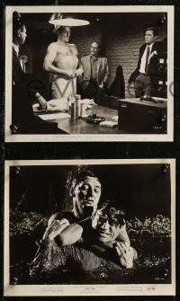 8g0284 CAPE FEAR 3 8x10 stills 1962 great images of Gregory Peck, crazy Robert Mitchum, Martin Balsam!