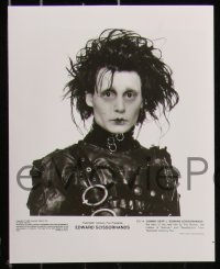 8g0104 EDWARD SCISSORHANDS 11 8x10 stills 1990 Tim Burton, great images of Johnny Depp, Wynona Ryder!