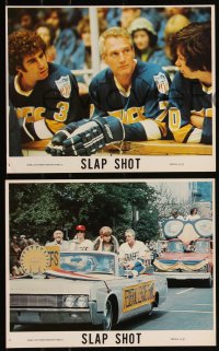 8g0499 SLAP SHOT 3 8x10 mini LCs 1977 ice hockey, great images of Paul Newman & cast!