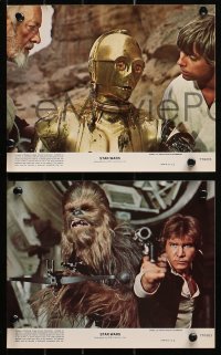 8g0493 STAR WARS 4 8x10 mini LCs 1977 A New Hope, Lucas epic, Luke, Leia, great images!