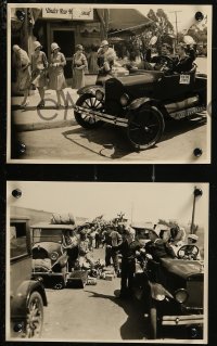 8g0325 TWO TARS 3 8x10 stills 1928 sailors Stan Laurel & Oliver Hardy in traffic jam, ultra rare!