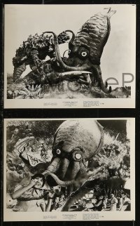 8g0155 YOG: MONSTER FROM SPACE 8 8x10 stills 1971 special effects images with giant squid in action!