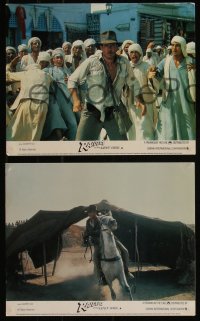 8g0521 RAIDERS OF THE LOST ARK 4 color English FOH LCs 1981 great images of Harrison Ford & more!