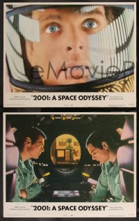 8g0878 2001: A SPACE ODYSSEY 6 LCs R1972 Stanley Kubrick sci-fi classic, Gary Lockwood, Keir Dullea!