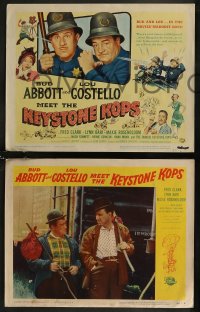 8g0569 ABBOTT & COSTELLO MEET THE KEYSTONE KOPS 8 LCs 1955 great images of wacky Bud & Lou!
