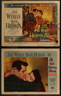 8g0575 ALL THAT HEAVEN ALLOWS 8 LCs 1955 Rock Hudson & Jane Wyman, directed by Douglas Sirk!