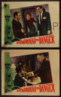 8g0976 BACKGROUND TO DANGER 4 LCs 1949 George Raft, Sydney Greenstreet & Peter Lorre in Turkey!