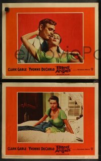 8g0586 BAND OF ANGELS 8 LCs 1957 images of beautiful slave mistress Yvonne De Carlo, w/ Clark Gable!