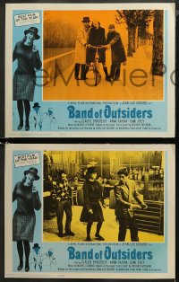 8g0587 BAND OF OUTSIDERS 8 LCs 1966 Jean-Luc Godard's Bande a Part, Anna Karina, Claude Brasseur
