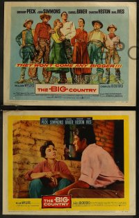 8g0592 BIG COUNTRY 8 LCs 1958 Gregory Peck, Simmons, Baker, Ives, Connors, William Wyler!
