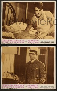8g0926 BONNIE & CLYDE 5 LCs 1967 notorious crime duo Warren Beatty & Faye Dunaway, Hackman, Pollard!