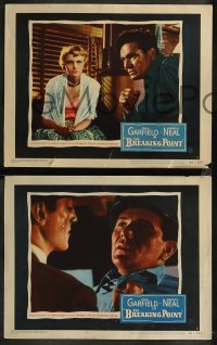 8g0981 BREAKING POINT 4 LCs 1950 John Garfield, Patricia Neal, Ernest Hemingway, Michael Curtiz noir!