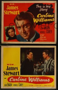 8g0610 CARBINE WILLIAMS 8 LCs 1952 James Stewart builds gun in prison, Jean Hagen, Wendell Corey!