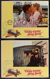 8g0614 CHITTY CHITTY BANG BANG 8 LCs 1969 Dick Van Dyke, sexy Sally Ann Howes, wacky flying car!