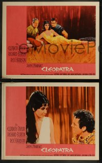 8g0615 CLEOPATRA 8 LCs 1963 1 w/ Terpning art of Elizabeth Taylor, Richard Burton & Rex Harrison!
